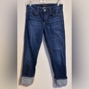 Pre-owned Joe’s Jeans Women’s Maven Cuffed Crop Jeans 27 Dark Denim